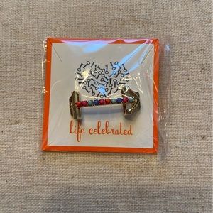 KEEP Collective multi colored stone arrow charm